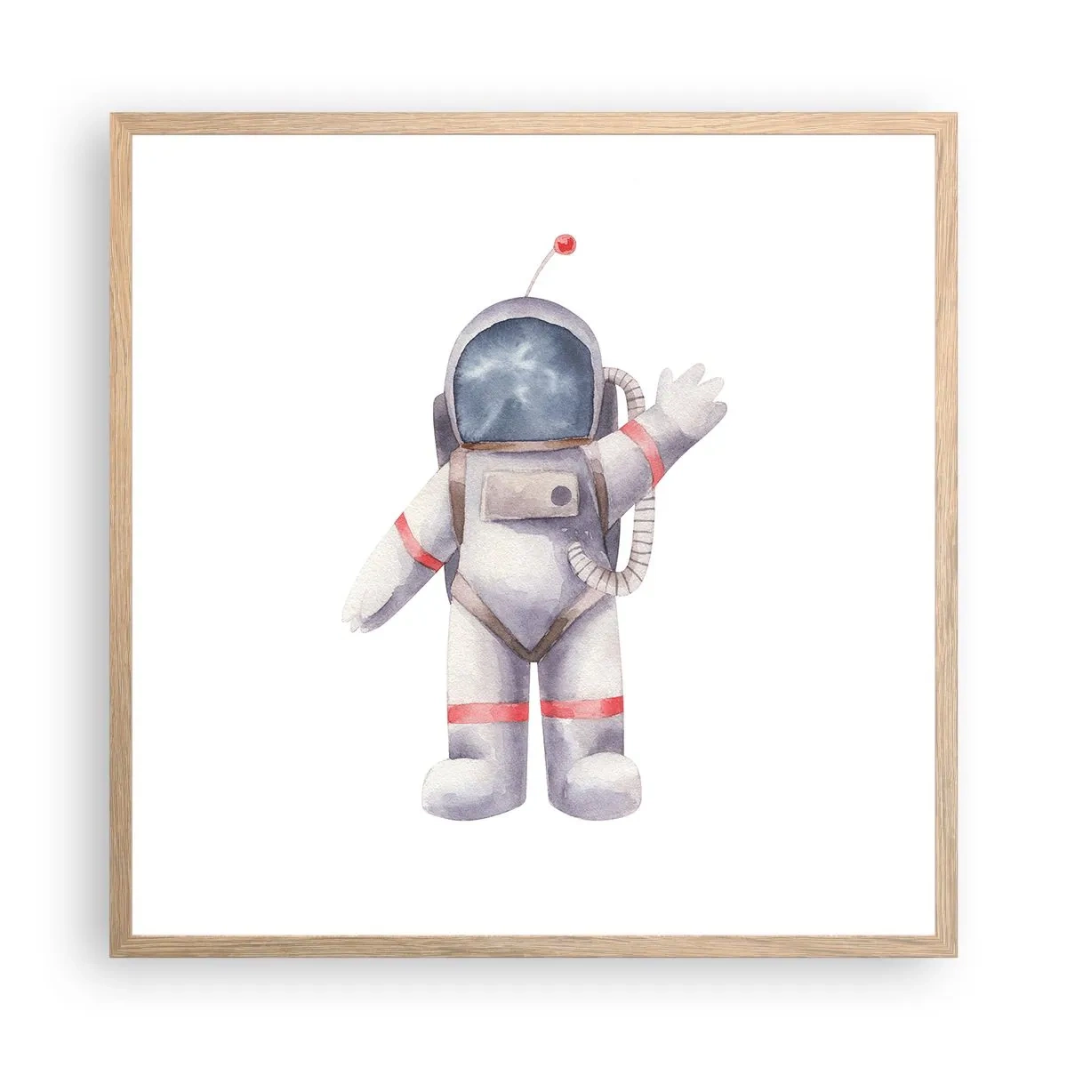 Poster in einem Rahmen aus heller Eiche - Bis dann! - 60x60 cm