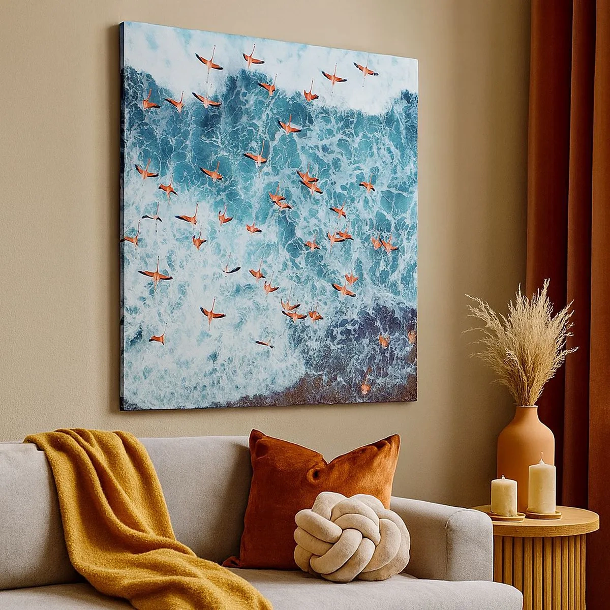 Bild auf Leinwand - Leinwandbild - Die Küstenparade - 30x30 cm