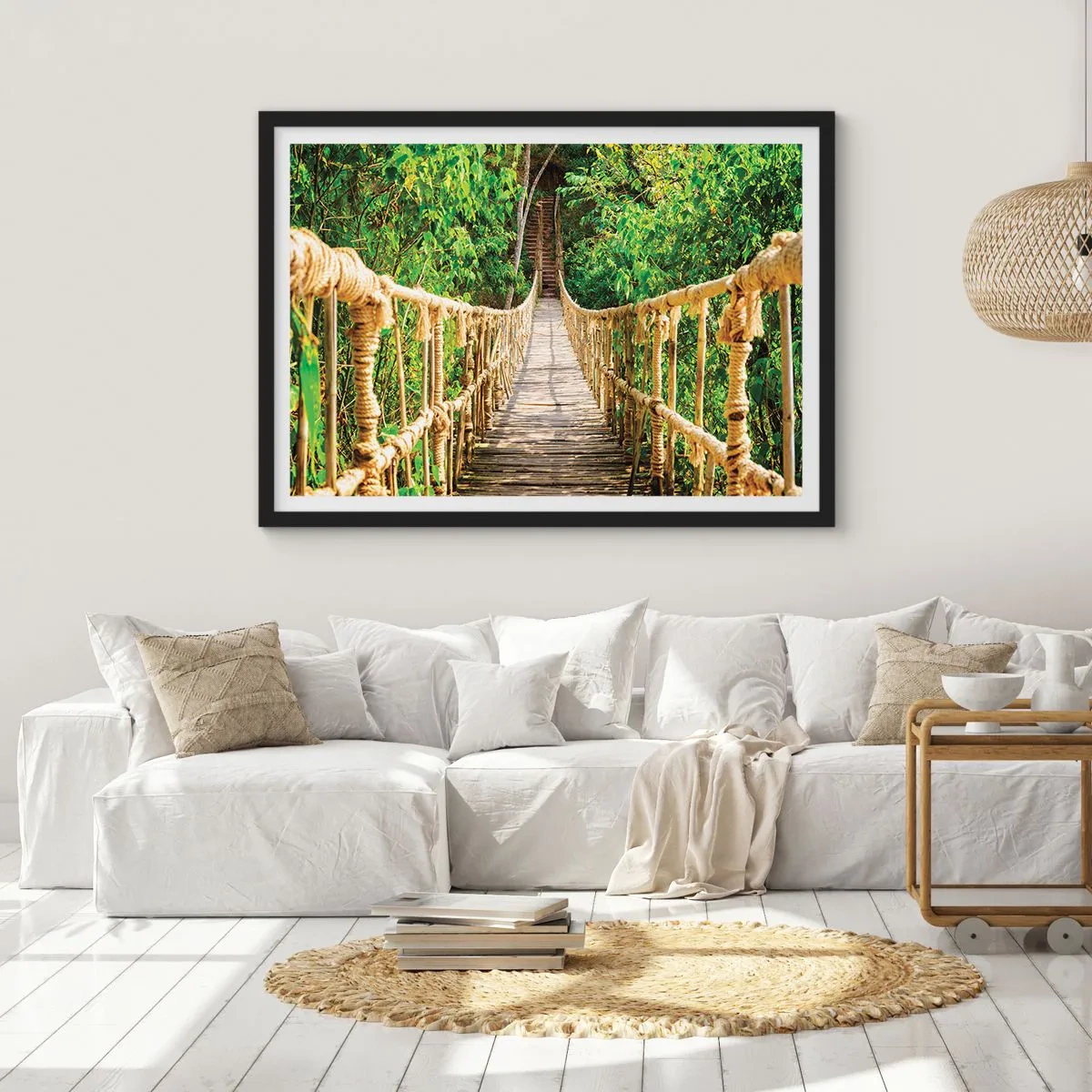 Poster in einem schwarzem Rahmen - Im Grünen ausgesetzt - 40x30 cm