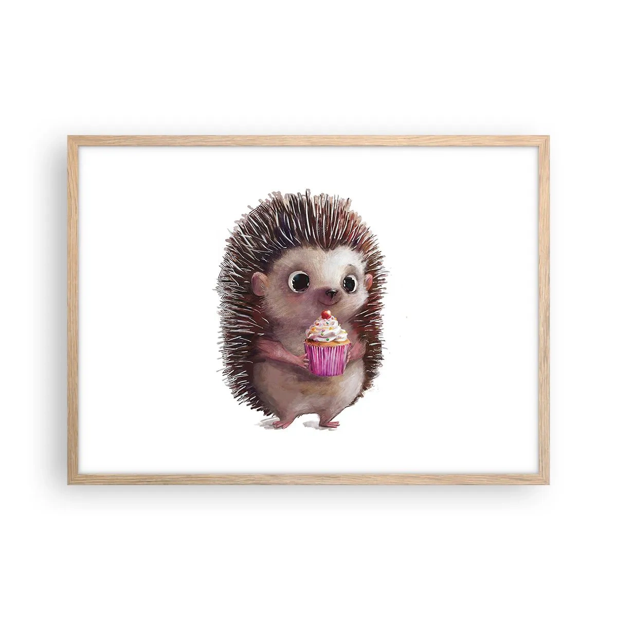 Poster in einem Rahmen aus heller Eiche - Der Feiertag ist jeden Tag - 70x50 cm