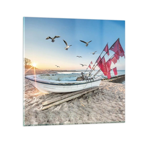 Glasbild - Bild auf glas - Wohlverdiente Ruhe - 70x70 cm