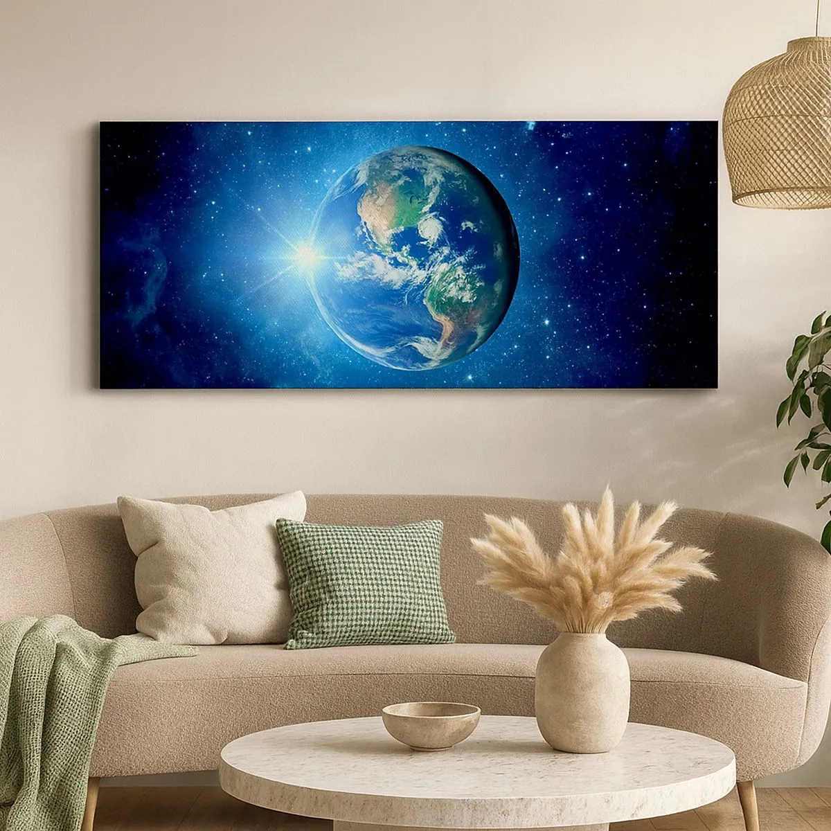 Bild auf Leinwand - Leinwandbild - Wir sind im Himmel - 100x40 cm