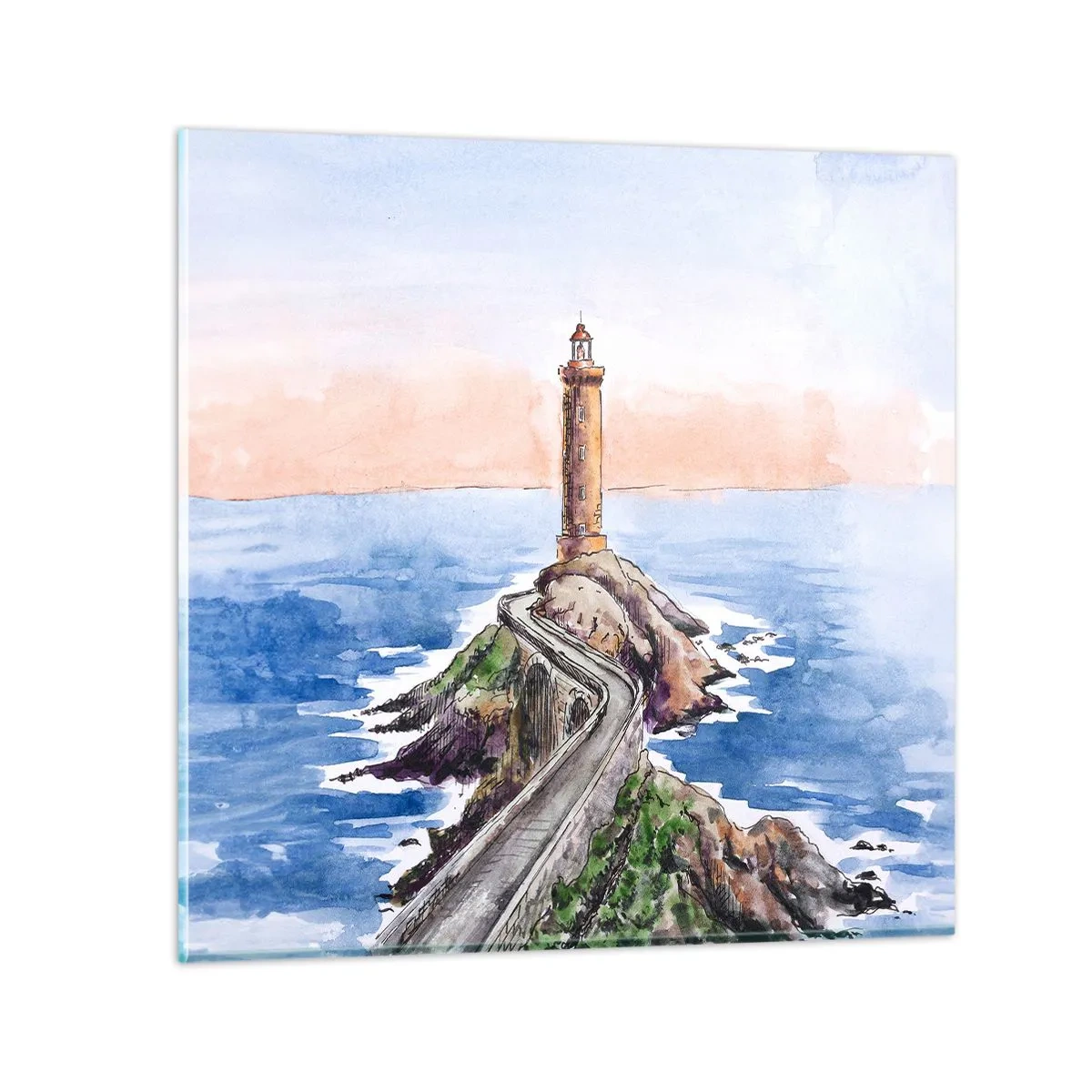 Glasbild - Bild auf glas - Dem Meer zugewandt - 50x50 cm