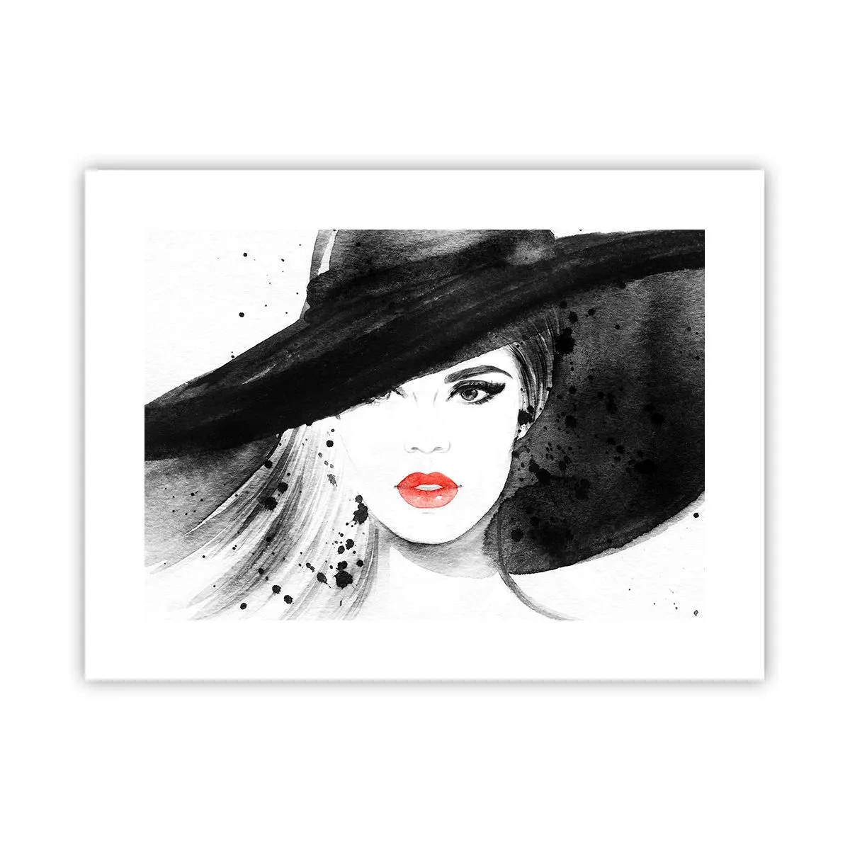Poster - Frau in schwarz - 40x30 cm