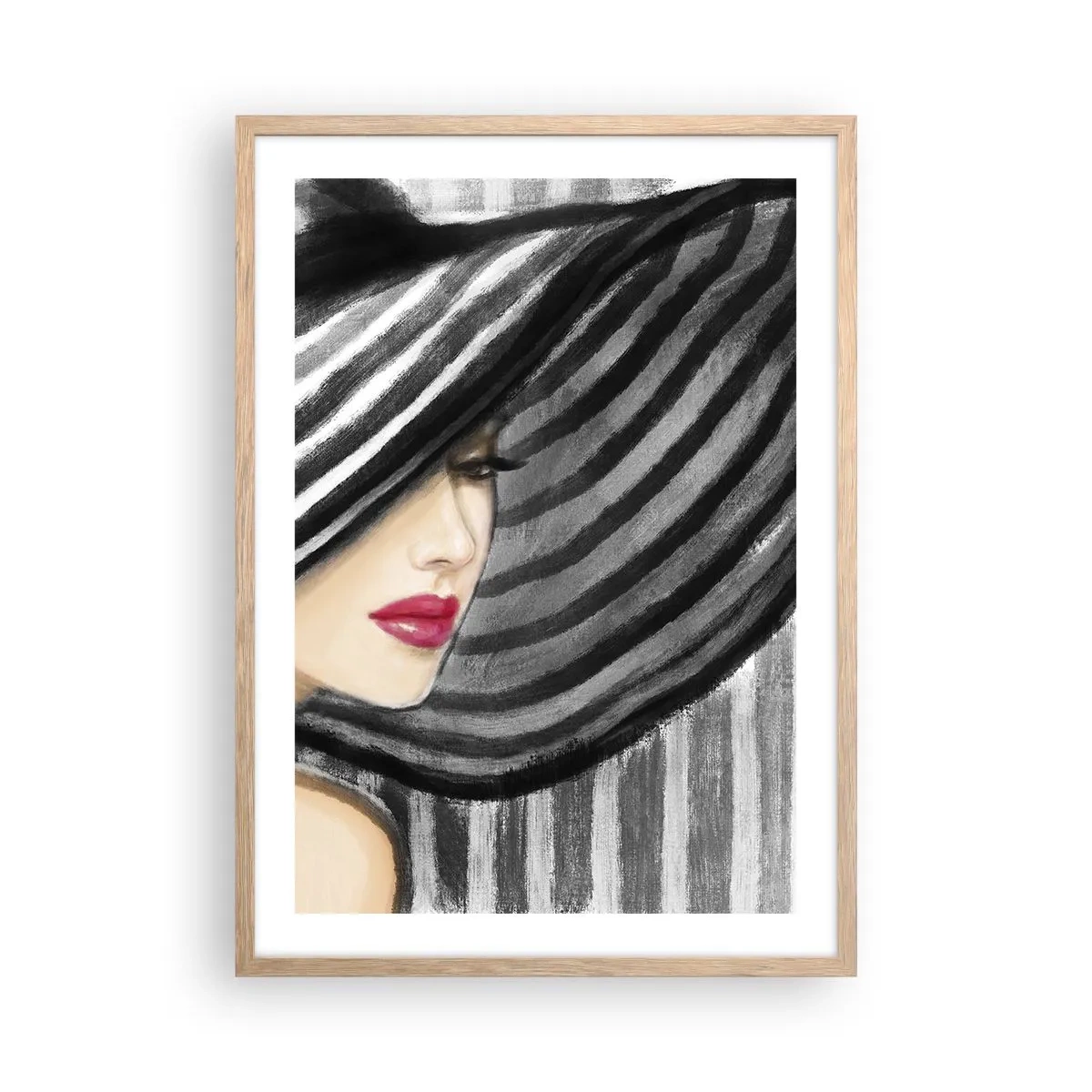 Poster in einem Rahmen aus heller Eiche - Wo soll ich dich finden? - 50x70 cm