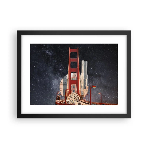 Poster in einem schwarzem Rahmen - Immer im Mittelpunkt - 40x30 cm