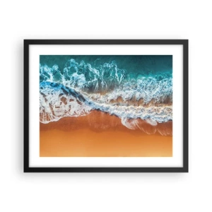 Poster in einem schwarzem Rahmen - Immer Hand in Hand - 50x40 cm