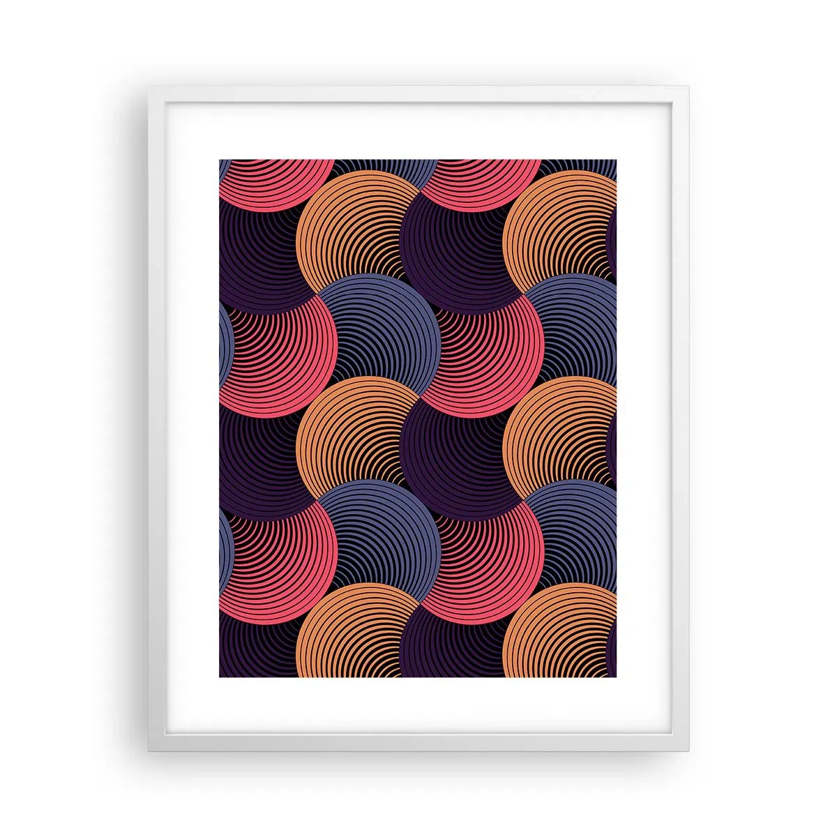 Poster in einem weißen Rahmen - Im kreisenden Rhythmus - 40x50 cm