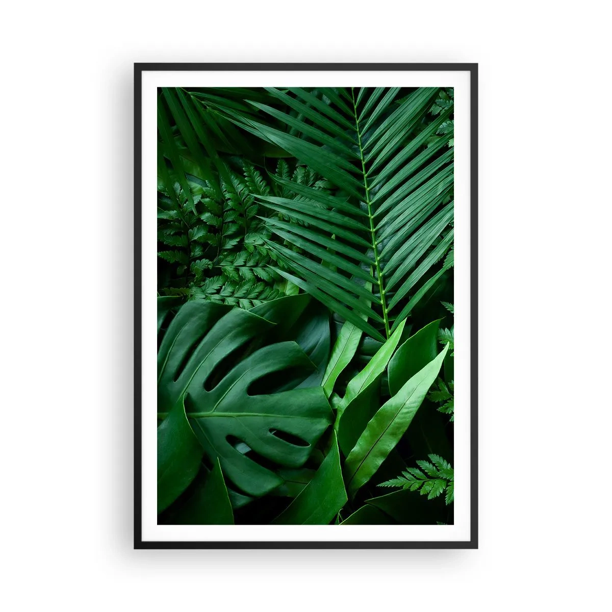 Poster in einem schwarzem Rahmen - Eingebettet ins Grüne - 70x100 cm