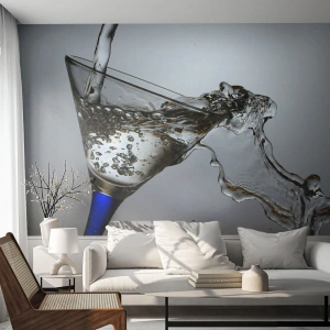 Fototapete Standard Eco - Kristallwasser in Kristallglas - Glas, Cocktail, Gastronomie - 250x175 cm