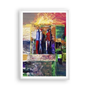 Poster in einem weißen Rahmen - Beziehungen und Emotionen - 70x100 cm