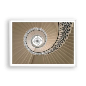 Poster in einem weißen Rahmen - Im Inneren der Muschel - 100x70 cm