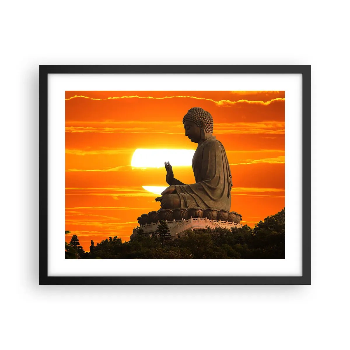 Poster in einem schwarzem Rahmen - Keine Angst vor der Welt - 50x40 cm