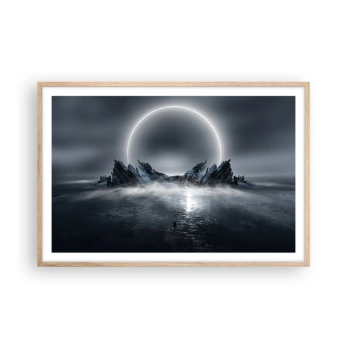 Poster in einem Rahmen aus heller Eiche - Ende der Geschichte - 91x61 cm