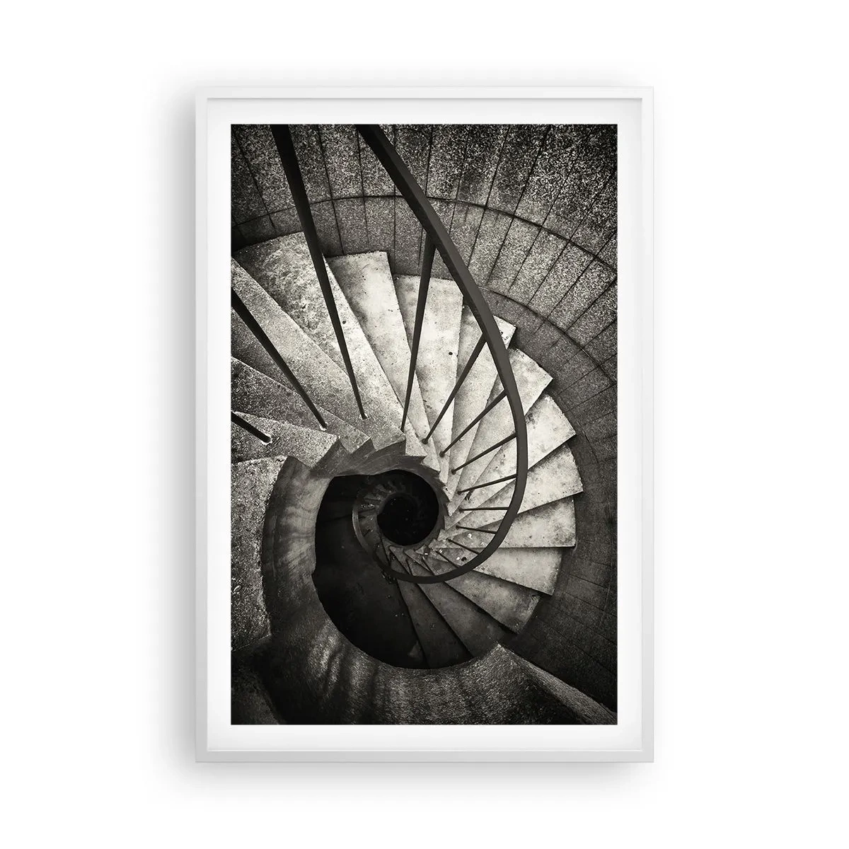 Poster in einem weißen Rahmen - Treppe hoch, Treppe runter - 61x91 cm