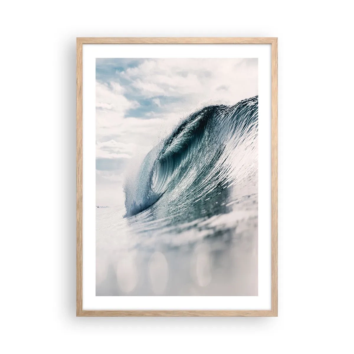 Poster in einem Rahmen aus heller Eiche - Wasserspitze - 50x70 cm