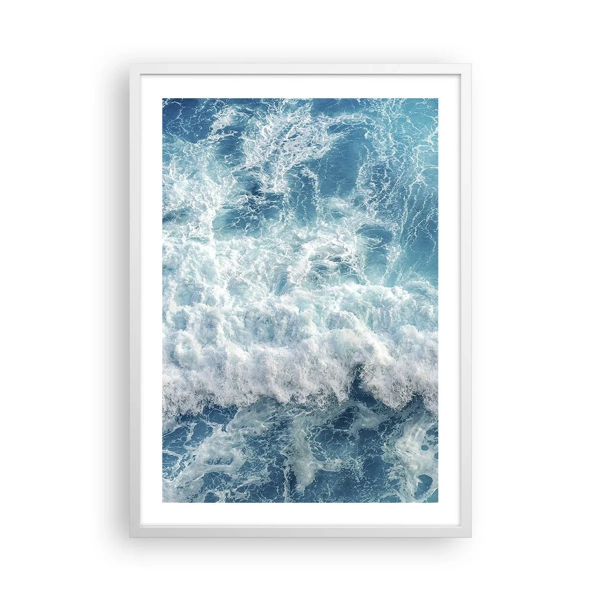 Poster in einem weißen Rahmen - Freudig und springend - 50x70 cm