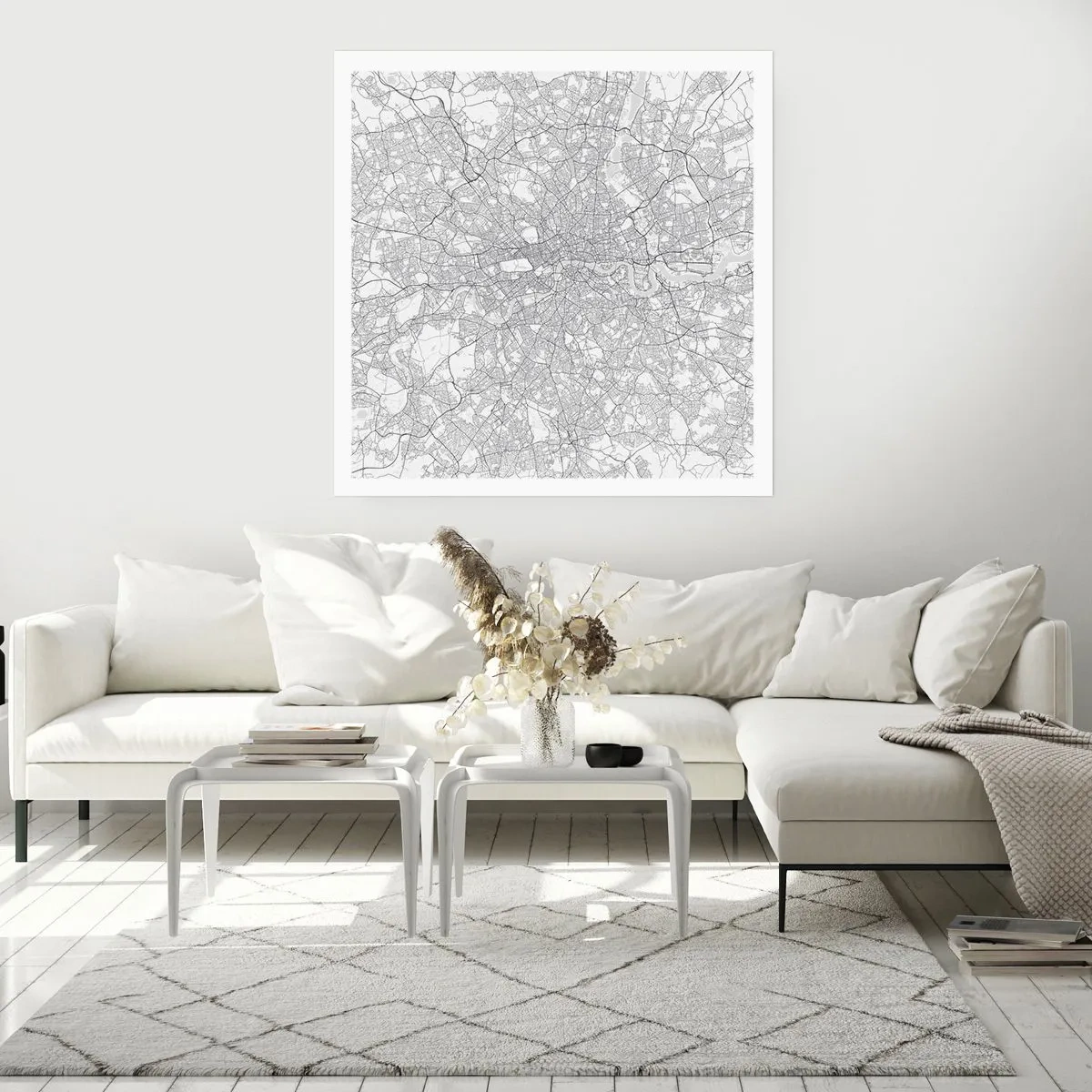 Poster - Karte des Labyrinths von London - 30x30 cm