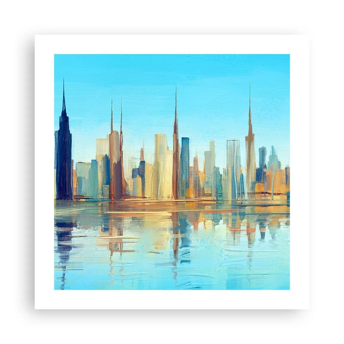 Poster - Sonnige Metropole - 50x50 cm