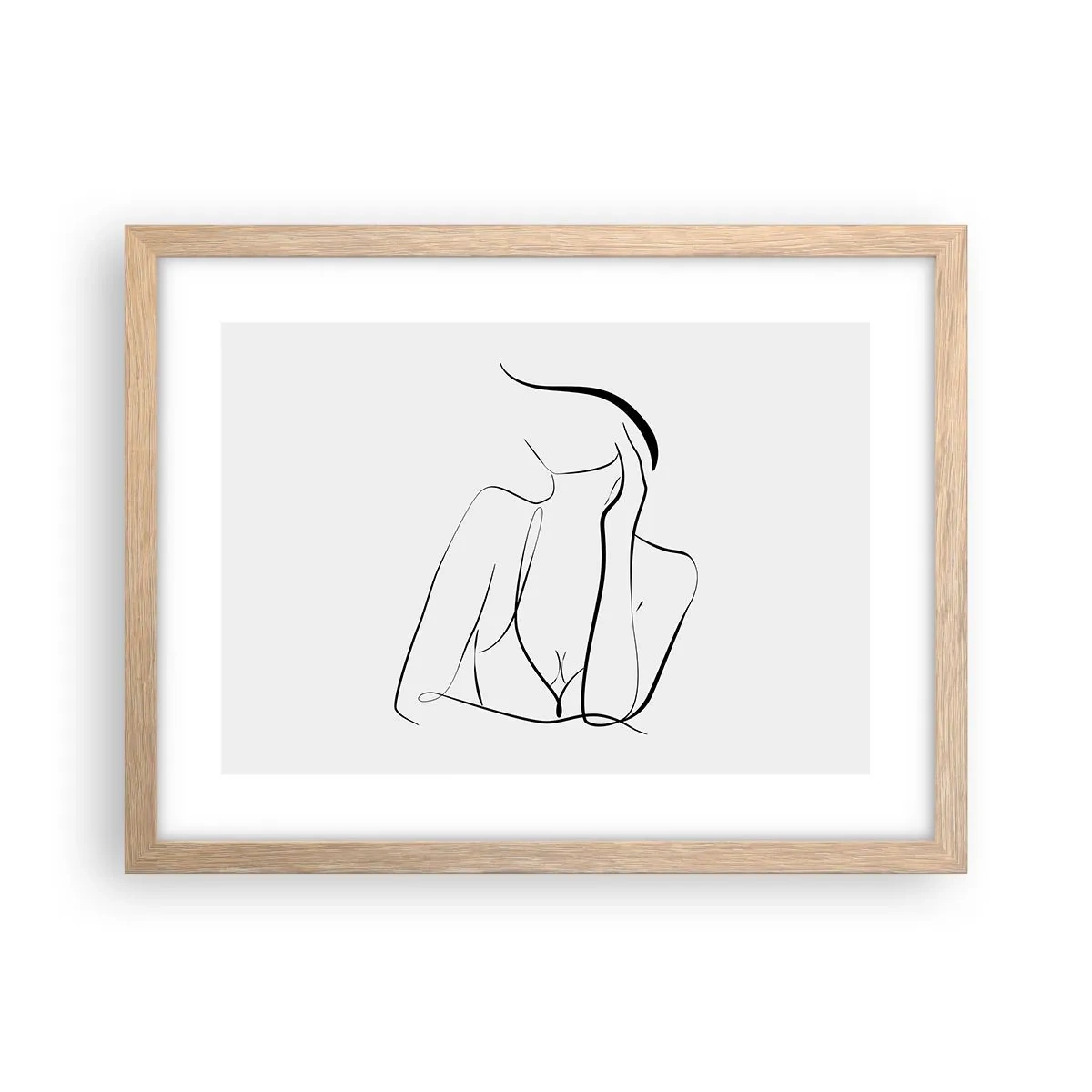 Poster in einem Rahmen aus heller Eiche - Auf der Traumwelle - 40x30 cm