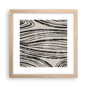 Poster in einem Rahmen aus heller Eiche - Linienpool - 30x30 cm