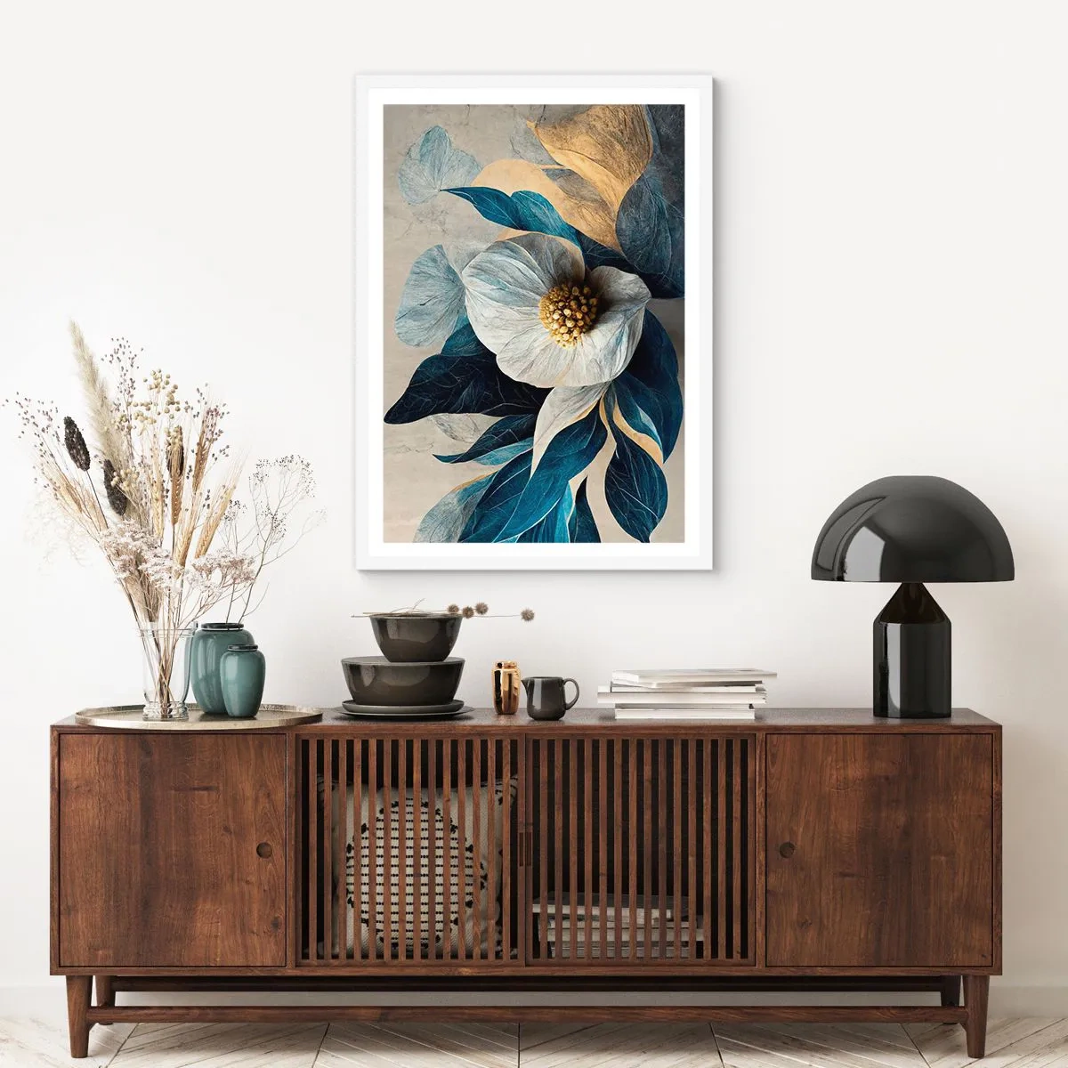 Poster in einem weißen Rahmen - Er hat ein Herz aus Gold - 40x50 cm