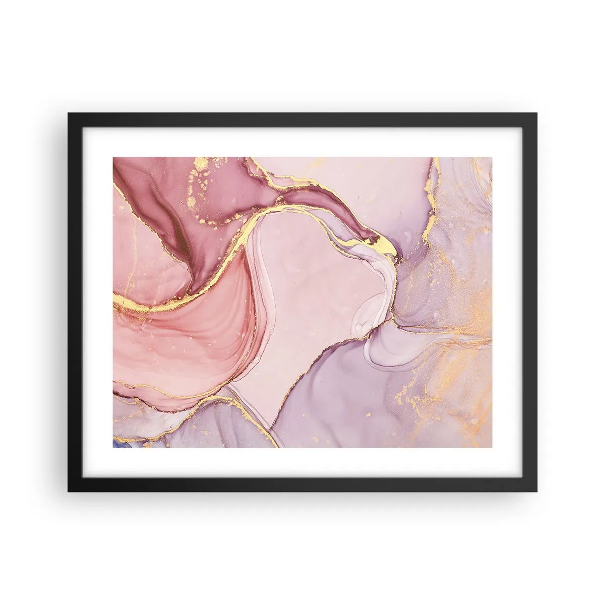 Poster in einem schwarzem Rahmen - Eine Liebkosung der Farben - 50x40 cm