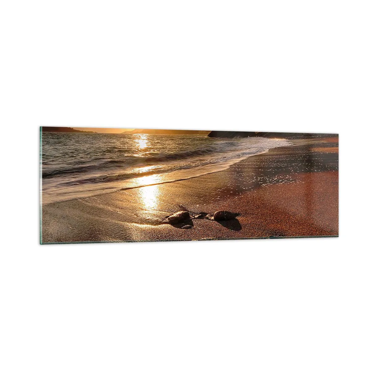 Glasbild - Bild auf glas - Folge der Sonne zu den Hügeln - 90x30 cm