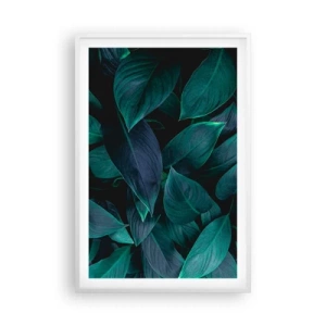 Poster in einem weißen Rahmen - Grün in sich selbst - 61x91 cm