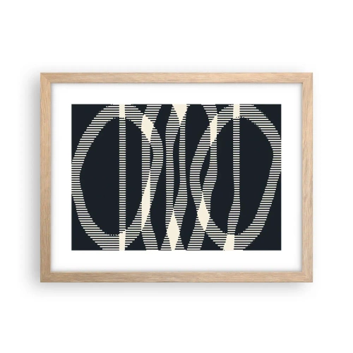 Poster in einem Rahmen aus heller Eiche - Ein Versuch, die Dunkelheit zu durchbrechen - 40x30 cm