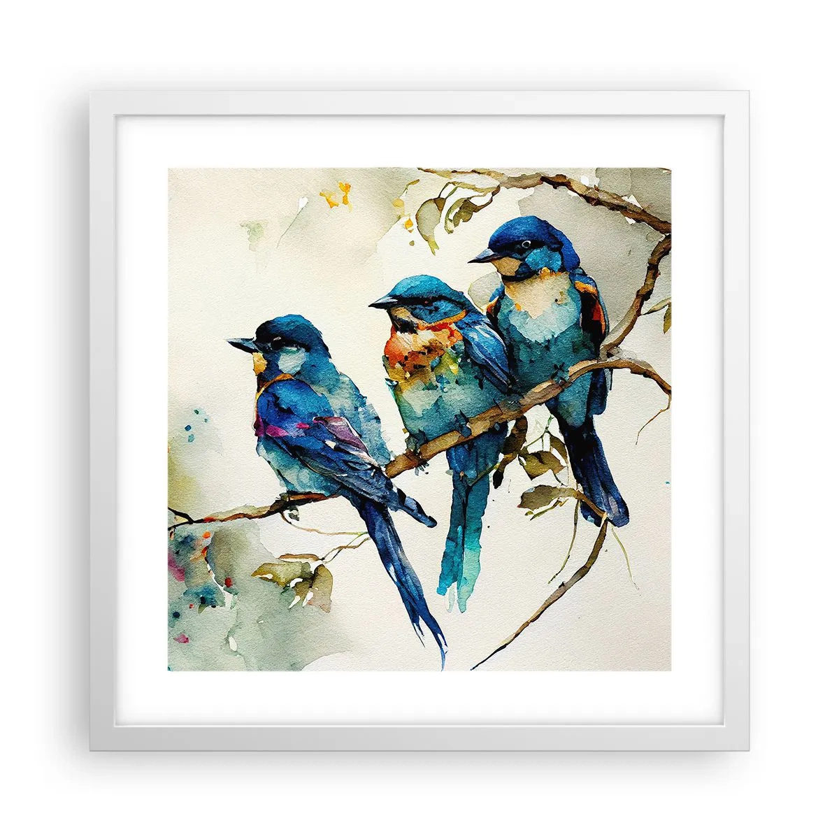 Poster in einem weißen Rahmen - War er beleidigt? - 40x40 cm