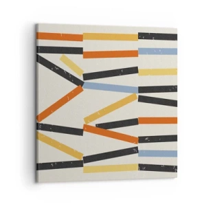 Bild auf Leinwand - Leinwandbild - Komposition auf der Ebene - 60x60 cm