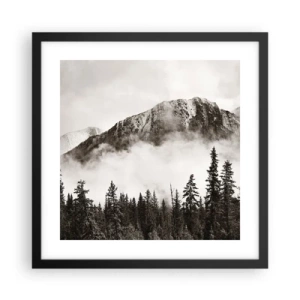 Poster in einem schwarzem Rahmen - Lineal aus Granit - 40x40 cm