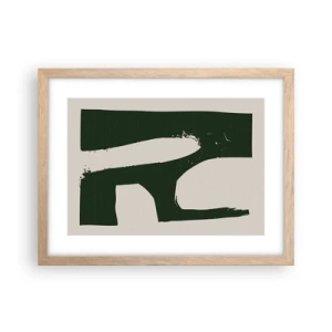 Poster in einem Rahmen aus heller Eiche - Weiße Buchten - 40x30 cm