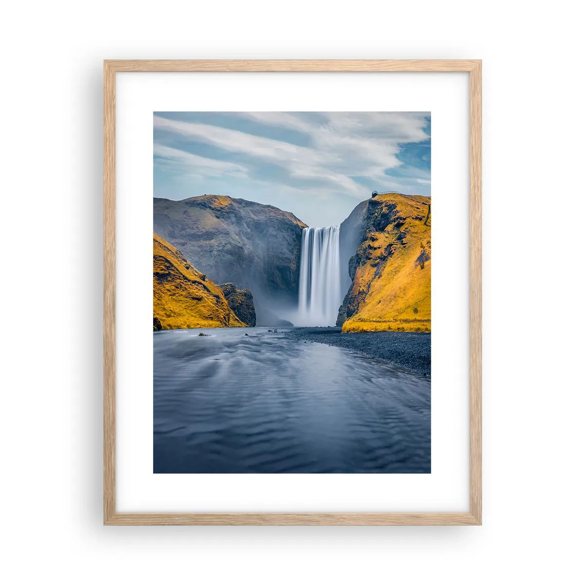 Poster in einem Rahmen aus heller Eiche - Ewige Dauer, ewige Bewegung - 40x50 cm