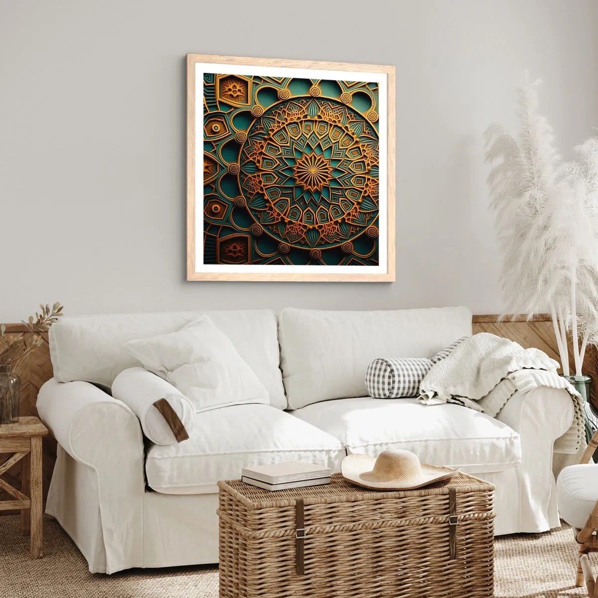 Poster in einem Rahmen aus heller Eiche - In arabischer Atmosphäre - 30x30 cm