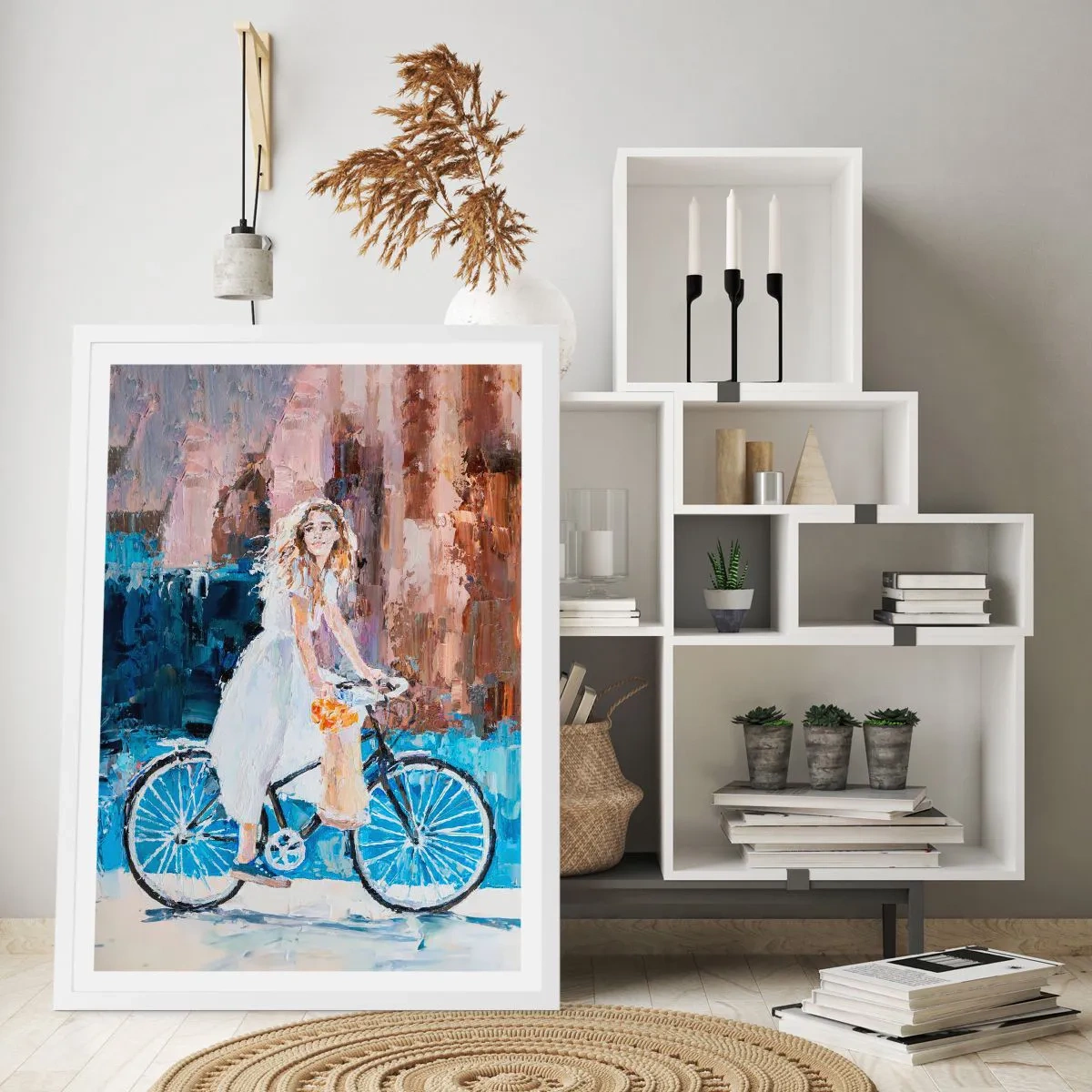 Poster in einem weißen Rahmen - Freude am Morgen - 50x70 cm