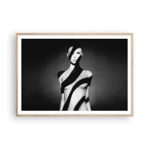 Poster in einem Rahmen aus heller Eiche - In Glanz und Schatten - 100x70 cm