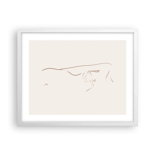 Poster in einem weißen Rahmen - Die Form des Verlangens - 50x40 cm