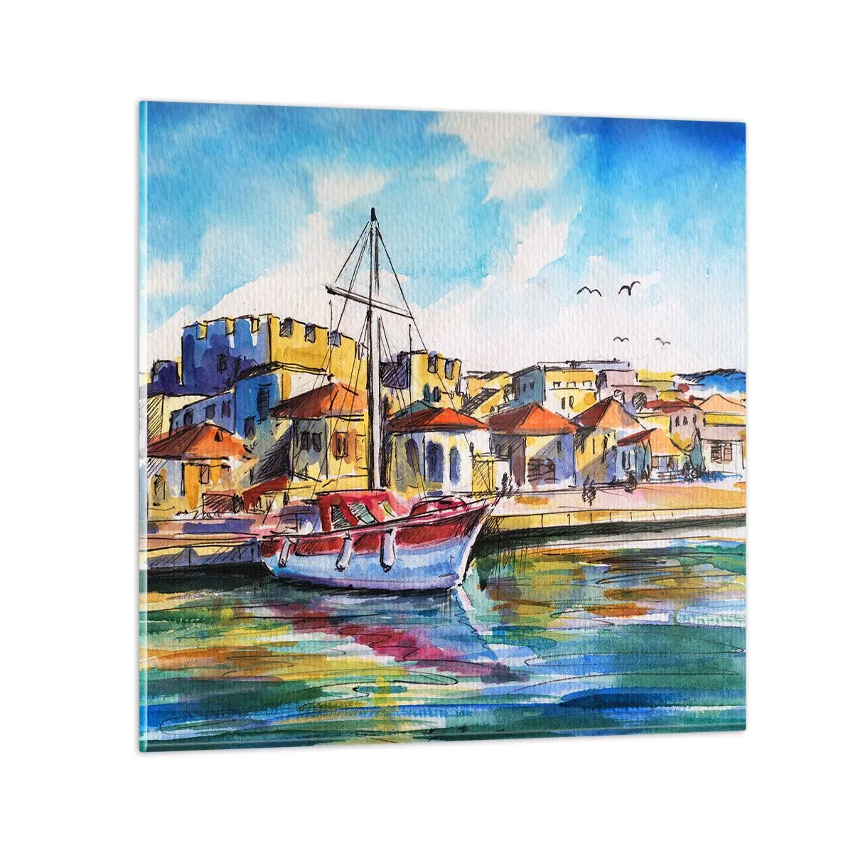 Glasbild - Bild auf glas - Regenbogennachmittag - 40x40 cm