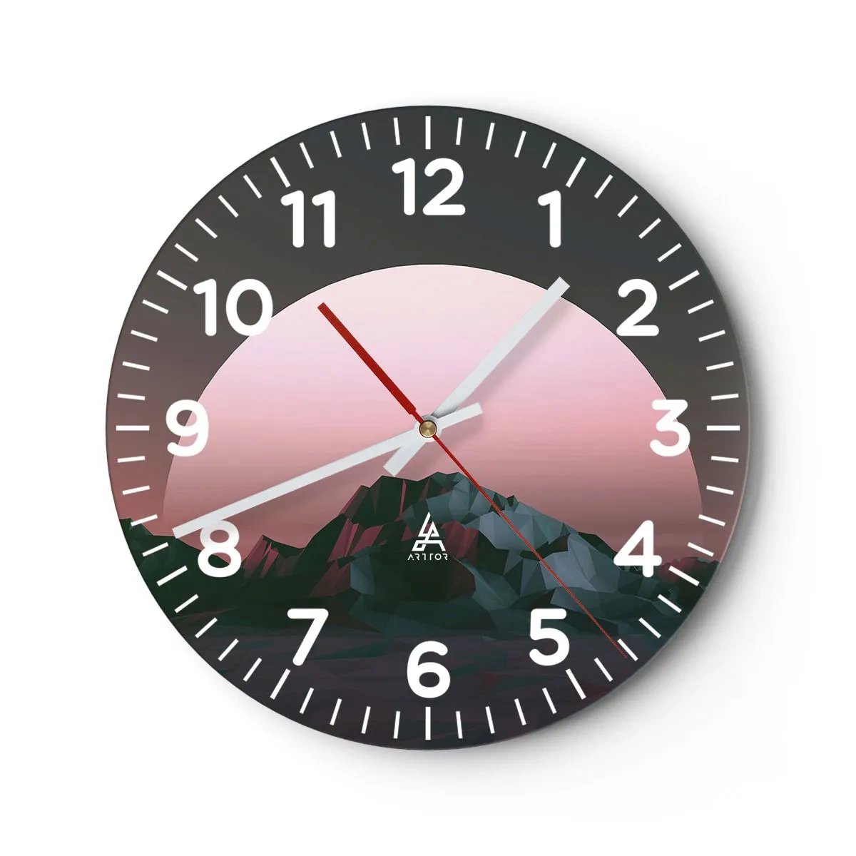 Wanduhr - Glasuhr - In einer Nachbargalaxie - 40x40 cm