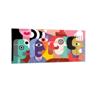 Glasbild - Bild auf glas - Wir sind von Herrn Picasso - 100x40 cm