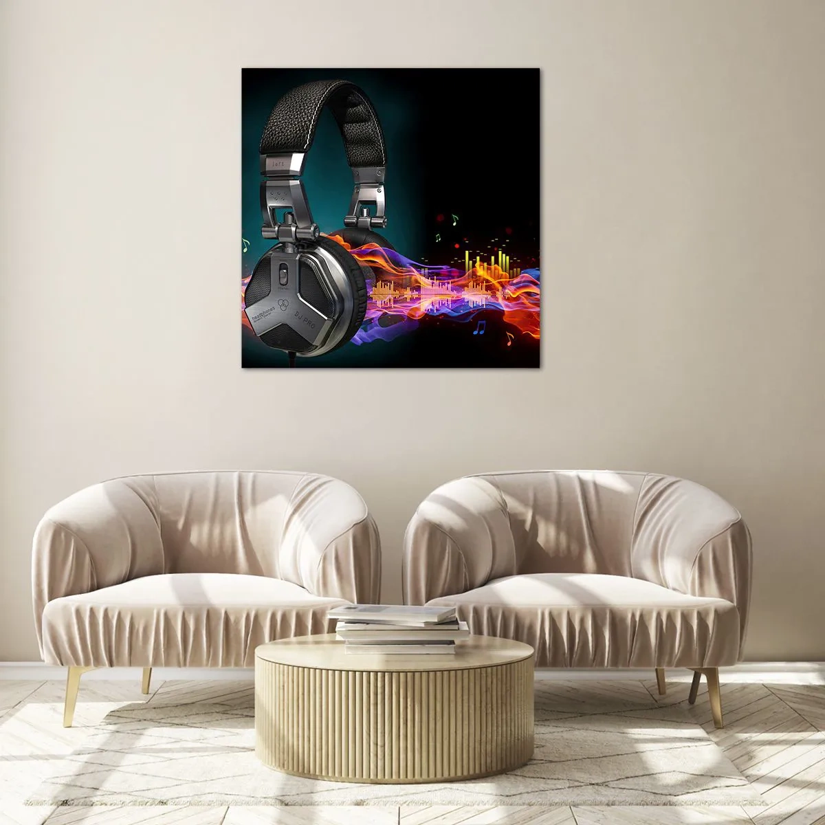 Glasbild - Bild auf glas - Feuer der Musik - 30x30 cm