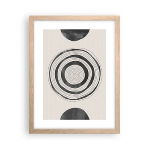 Poster in einem Rahmen aus heller Eiche - Wichtig ist, was dazwischen liegt - 30x40 cm