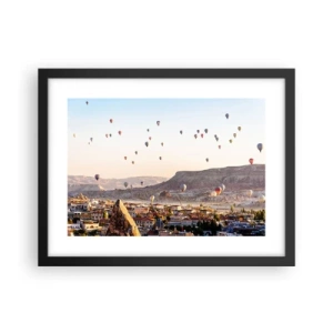 Poster in einem schwarzem Rahmen - Wie Schiffe am Himmel - 40x30 cm