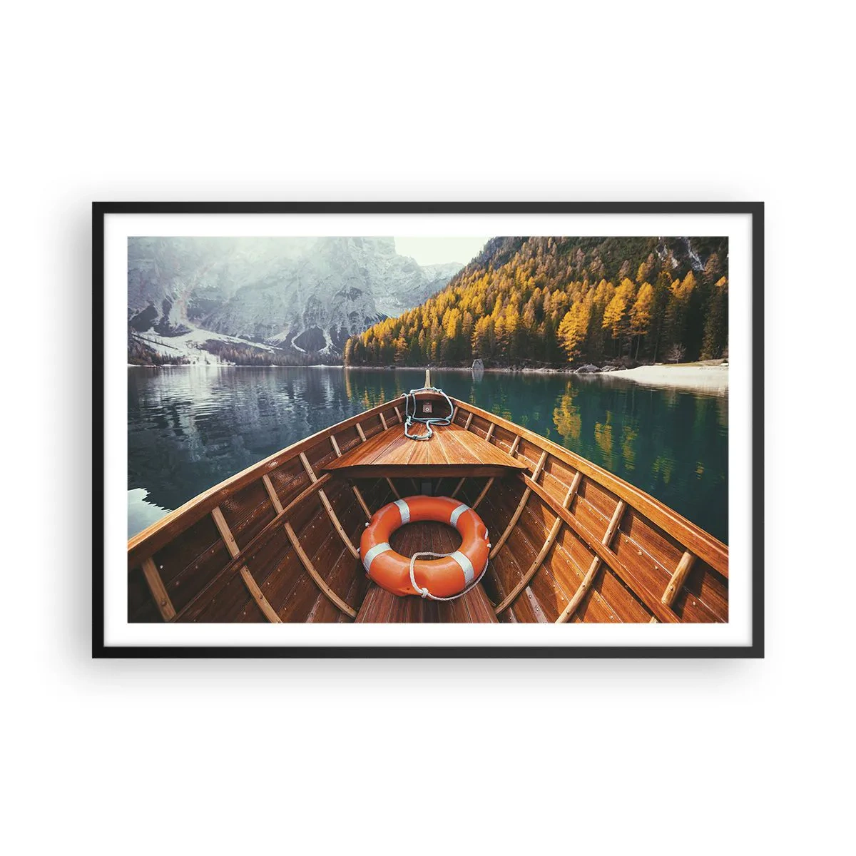 Poster in einem schwarzem Rahmen - Bergreise - 91x61 cm