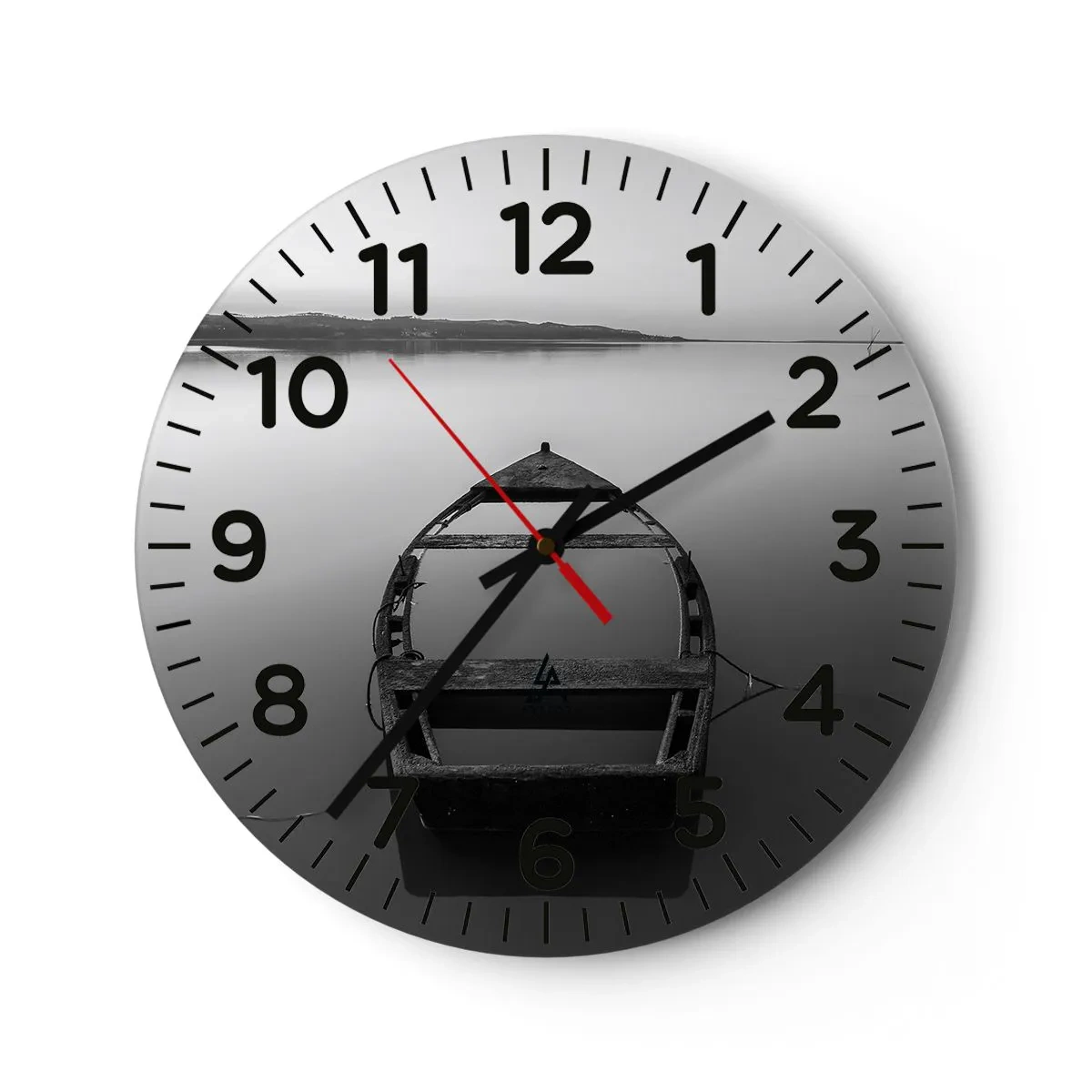 Wanduhr - Glasuhr - Sehnsucht und Melancholie - 40x40 cm