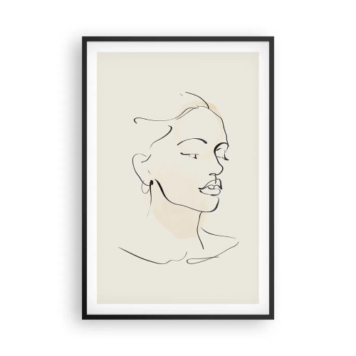 Poster in einem schwarzem Rahmen - Eine bestimmte Linie - 61x91 cm