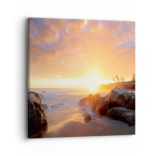 Bild auf Leinwand - Leinwandbild - Leuchtende Brise des Abends - 40x40 cm