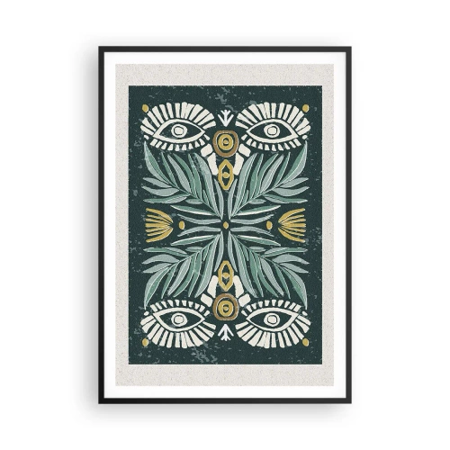 Poster in einem schwarzem Rahmen - Wie ein Volksausschnitt - 70x100 cm